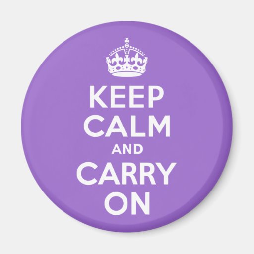 Amethyst Keep Calm and Carry On Magnet