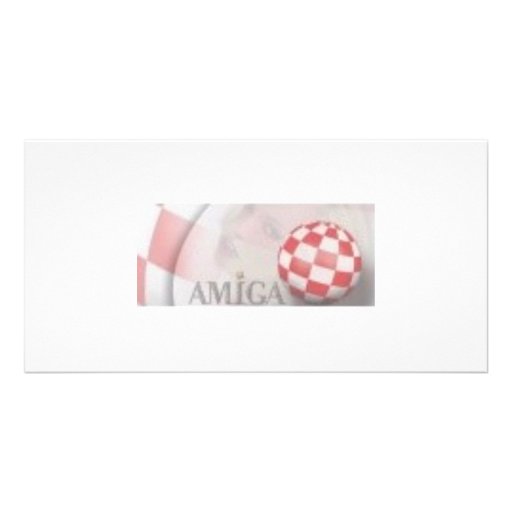 amiga retro photo greeting card