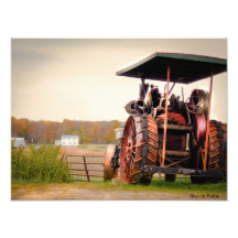 Amish Steam Tractor Photo Art