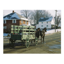 Amish U-Haul Postcard