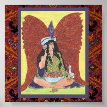 Amisi Angel on Moroccan Rug Print