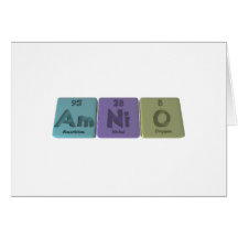 Amnio-Am-Ni-O-Americium-Nickel-Oxygen Greeting Card