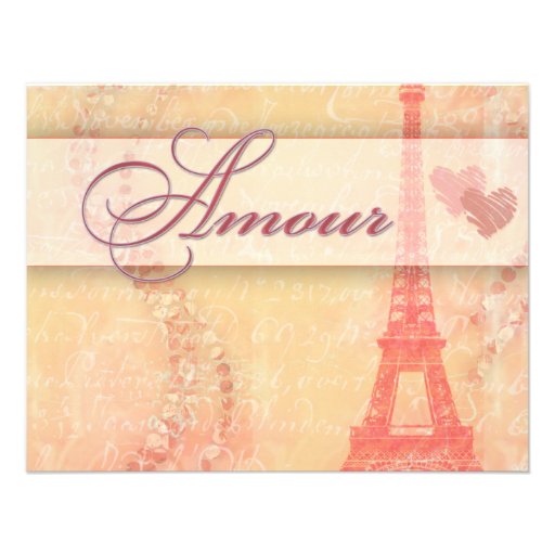 Amour in Paris Personalised Invite