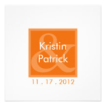 Ampersand · Persimmon · Wedding Invitation