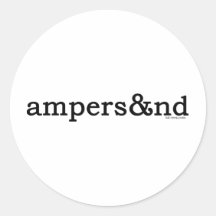 Ampersand Round Sticker