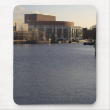 Amstel River and Amsterdam Music Hall Mousepads