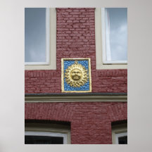 Amsterdam Gable Stone "Zon" ("Sun") Poster