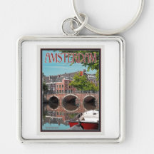Amsterdam - Keizersgracht-RGrachtCentrum Keychain