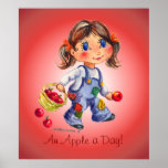 AN APPLE A DAY by SHARON SHARPE Poster