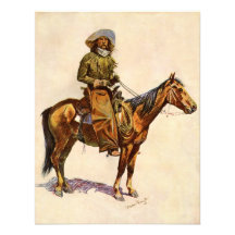 An Arizona Cowboy by Remington, Vintage Western Personalised Invite