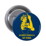 An Armed Woman Button