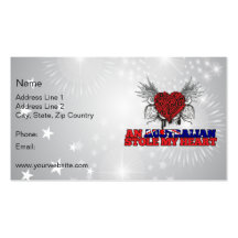 An Australian Stole my Heart Business Card Template