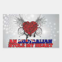 An Australian Stole my Heart Sticker