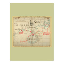 An Authentic 1690 Pirate Map (with embellishments) Postcards