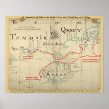 An Authentic 1690 Pirate Map (with embellishments) Posters