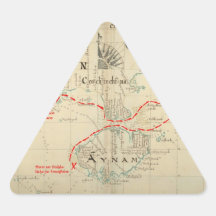 An Authentic 1690 Pirate Map (with embellishments) Sticker