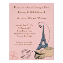 An Evening in Paris Beige Party Invitation