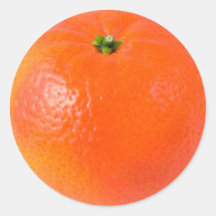An Orange Round Sticker