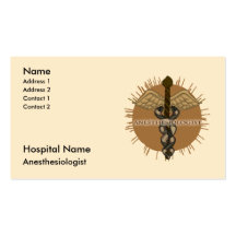 Anaesthesiologist Business Card Templates