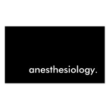 anaesthesiology. business card templates