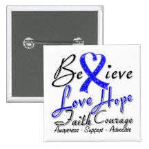 Anal Cancer Believe Heart Collage Pin
