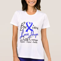 Anal Cancer Believe Heart Collage Tshirts