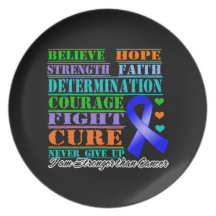 Anal Cancer Believe Strength Determination Dinner Plates