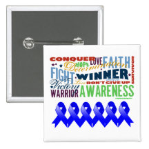 Anal Cancer Inspirational Words Pinback Buttons
