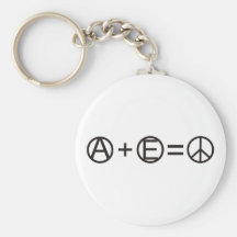 Anarchy + Equality = Peace Key Chains