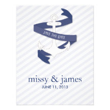 Anchor Wedding Save the Date Invitation