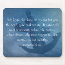 Anchored in Him Mousemat