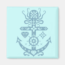 Anchored Refrigerator Magnet