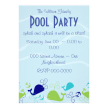 Anchors-a-Whale Custom Invitations