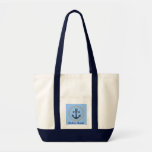 Anchors Aweigh Nautical Tote Canvas Bag
