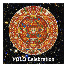 Ancient Mayan Aztec Symbol Custom Announcement