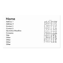 Ancient Syria Alphabet Business Card