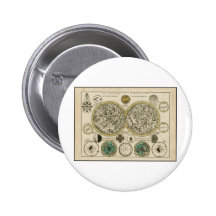 Ancient World Map East and West Buttons