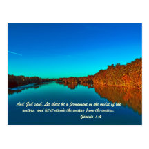 And God said, Let there be a firmament in the mids Post Card