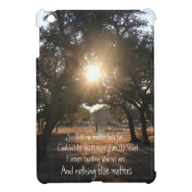 And Nothing Else Matters; Sunset through trees iPad Mini Cover