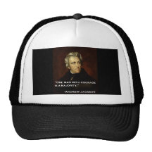 Andrew_Jackson by Sully quote on courage Mesh Hats