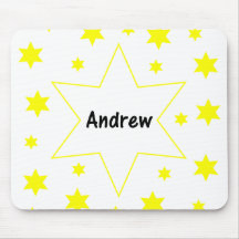 Andrew (yellow stars) mouse pads