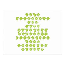 Android Software Developer Saying (Upper Case) Postcards