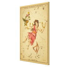 Andromeda - Vintage Astronomical Star Chart Image Canvas Prints