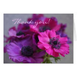 anemones thank you note card
