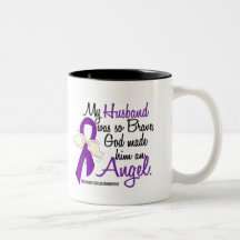 Angel 2 Husband Pancreatic Cancer Mugs