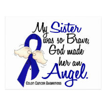 Angel 2 Sister Colon Cancer Post Cards