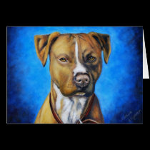 Angel American Staffordshire Terrier Dog Art cards