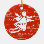 Angel Blessings Custom Christmas 2011 Ornament