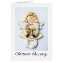 Angel Christmas Blessings Holiday Card