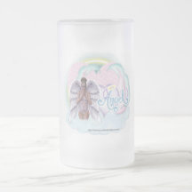 Angel - Frosted Glass Stein Coffee Mugs